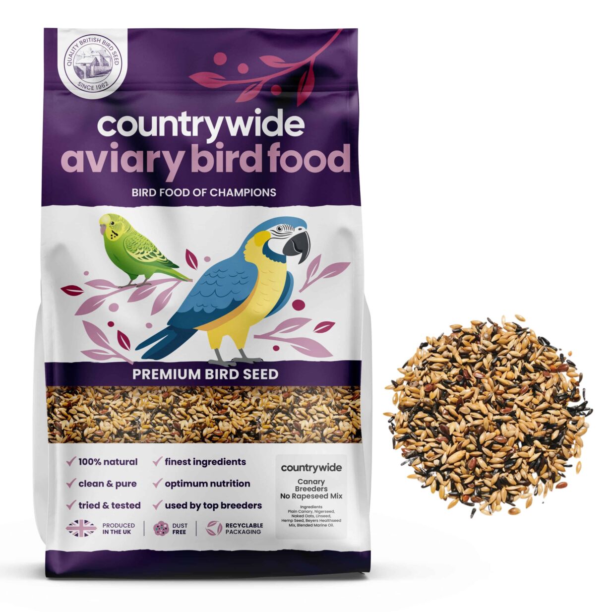 Countrywide Canary Breeders No Rapeseed Mix 20kg